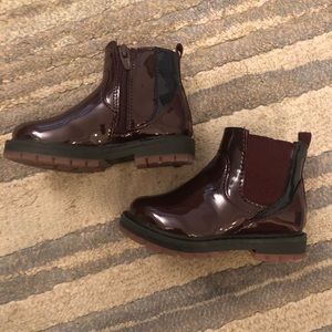 Kids patent leather boots